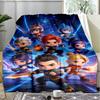 Cartoon Shooting Squad Fleece Blanket, Kids Game Throw