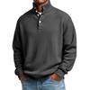 2024 Herren Retro Europa 4-Knopf Henley Shirt, 3D Digitaldruck, Langarm, Lockerer Schnitt Mode Sweatshirt
