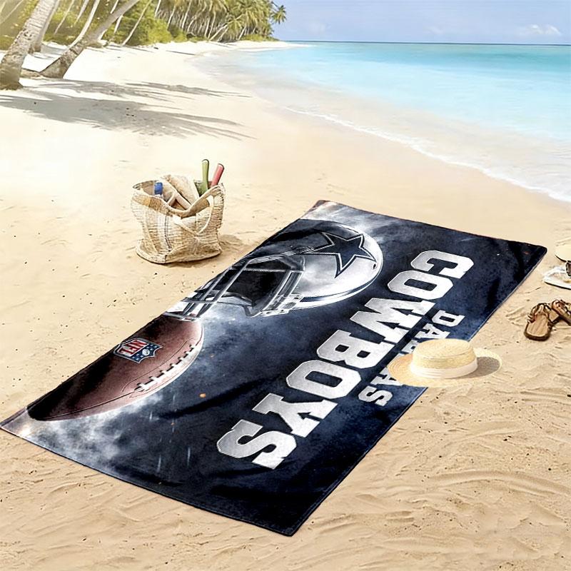 Cowboys Art Print Beach Towel, Large Soft Quick Dry Towel for Beach Camping Swimming