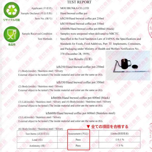 Sakura Direct Mail [Japanese Food Standards Certified] 600ml Coffee Drip Pot, Narrow-Mouth Coffee Kettle, Coffee Pot for 2-3 People, Stainless Steel,