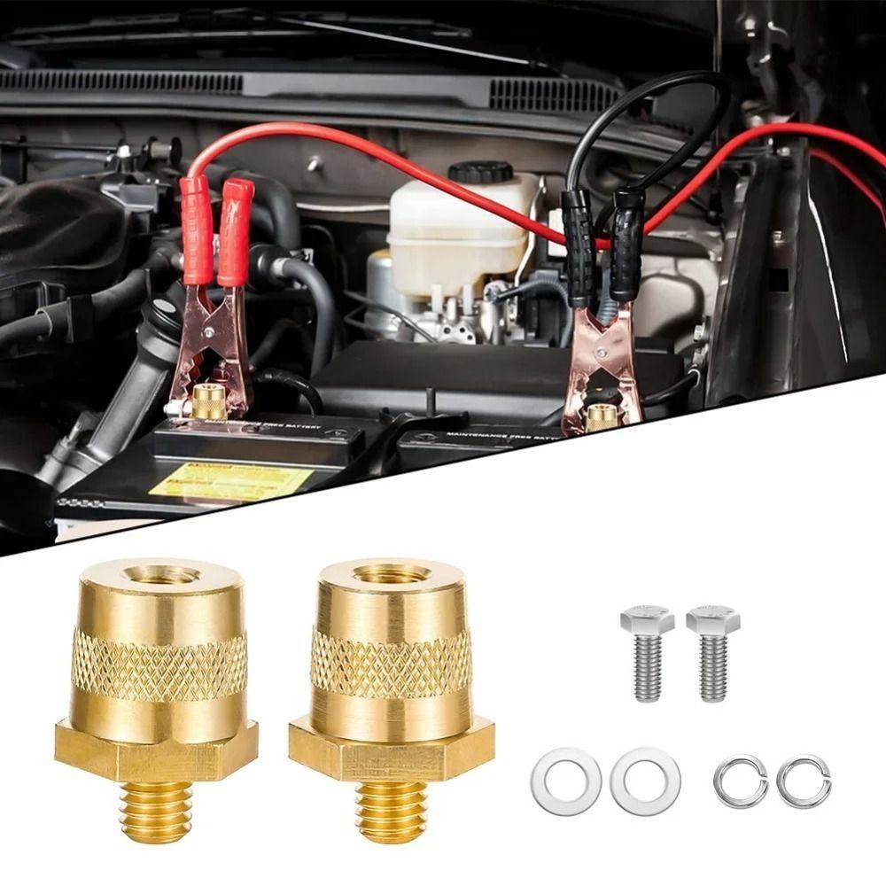 Brass Battery Post Terminals With Male Thread BatteryTerminal Universal Battery Pole Adapter