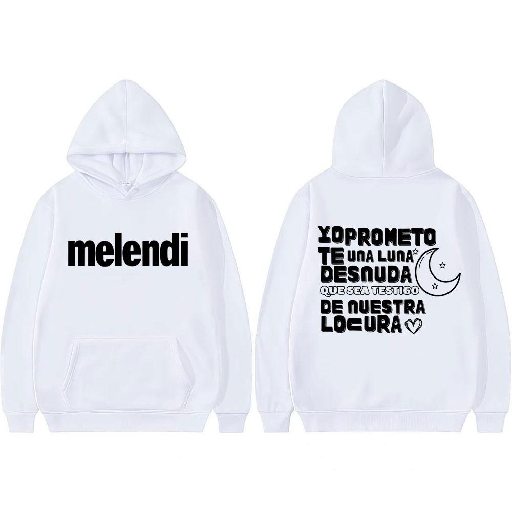 Rapper Melendi Album Tour Letters Printed Hoodie Men Women Fashion Harajuku Hoodies Casual Oversized Loose Sweatshirt Streetwear