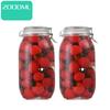 Glasflasche Versiegelter Behälter Für Küche Lebensmittel Eingelegtes Obst Konserven Transparent Große Öffnung Marmeladenglas Aufbewahrungsglas Haushalt