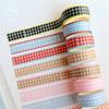 Ins Korean Style Cute Grid Washi Tape Hand Account Decorative Tape Collage Planner DIY School Stationary Stickers