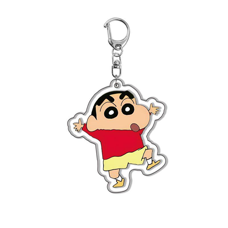 Crayon Shin-chan Acrylic Double Sided Keychain Shinnosuke Nohara Misae Nohara Cartoon Charm Anime Peripherals Cute Cartoon