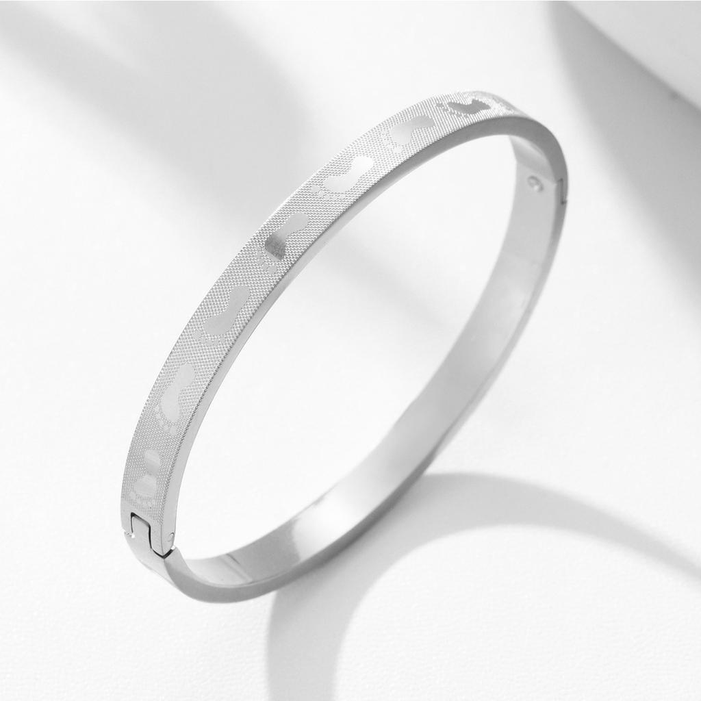 New Titanium Steel Bracelet Creative Corrosion Love Little Foot Buckle Couple Bracelet Stainless Steel Jewelry