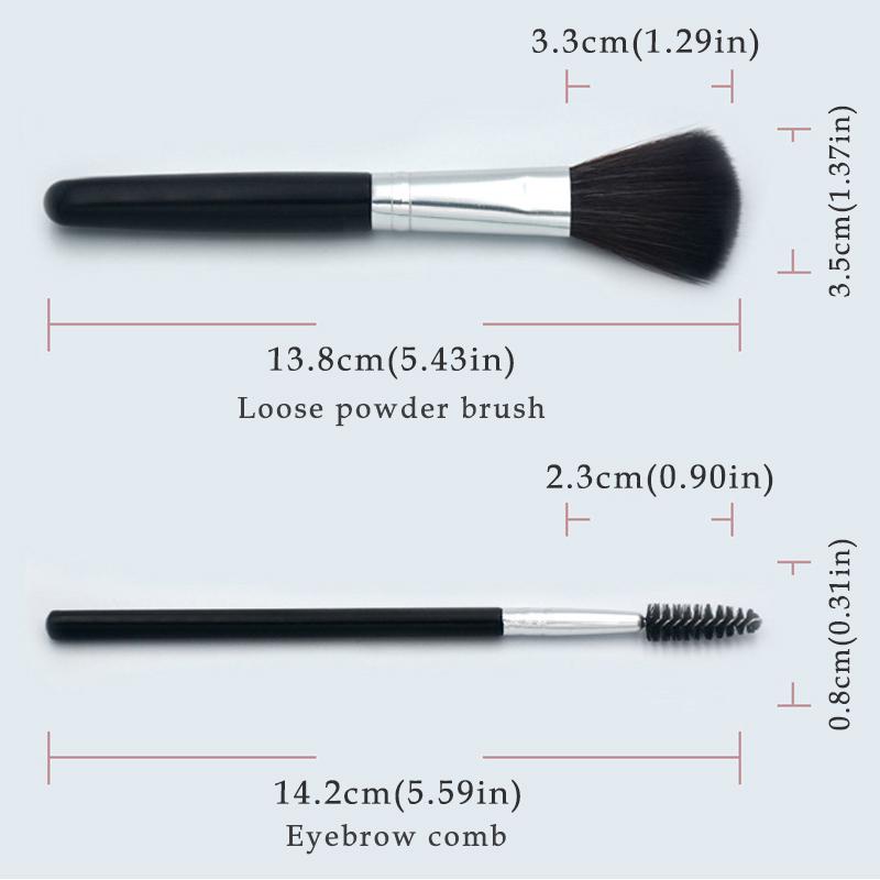 7-teiliges Make-up-Pinsel-Set mit Kunststoffgriff, Augenbrauenpinsel, Beauty Foundation, Lidschattenpinsel