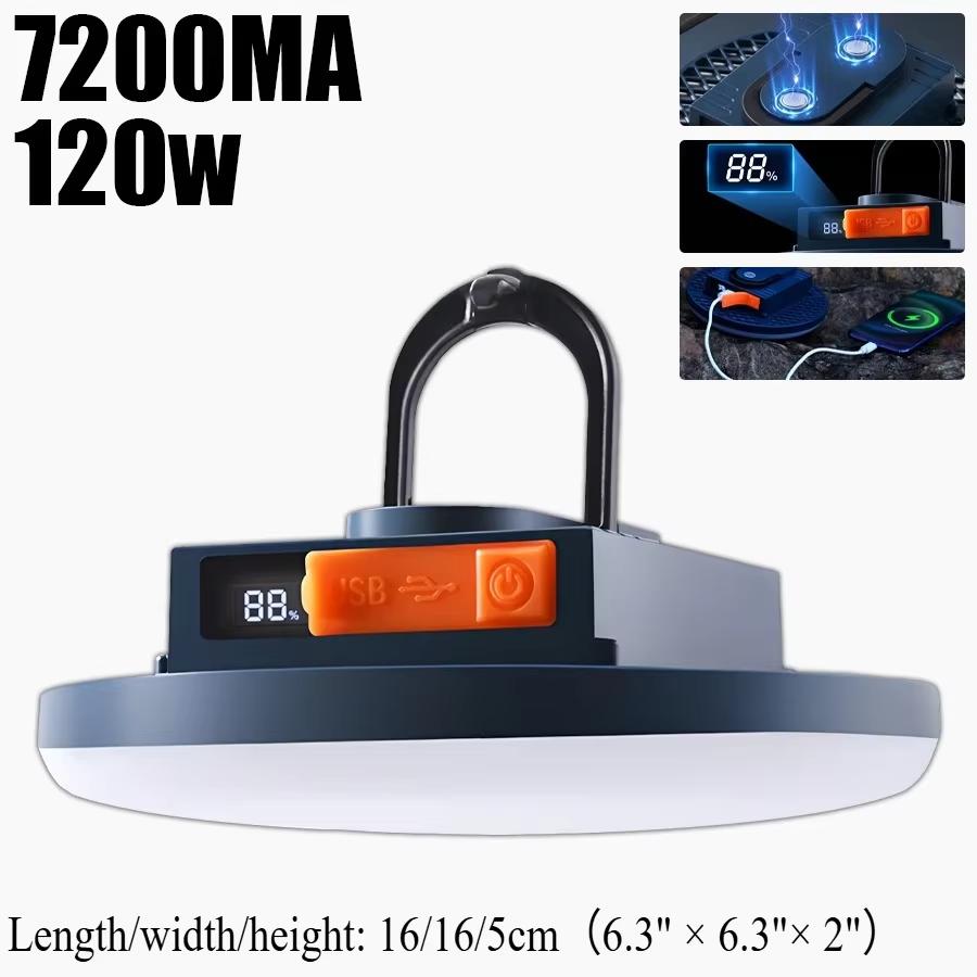 Camping Lamp,Rechargeable Work Light w/Power Display,Magnetic,USB Output, High Brightness LED,Portable Lantern,Outdoor,Emergency