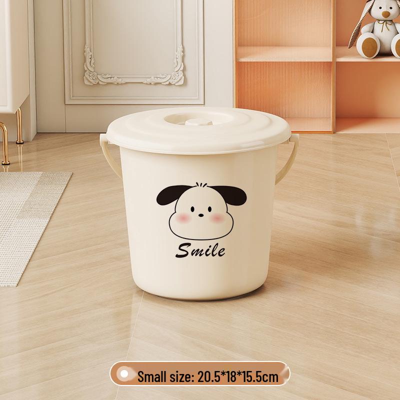 Small Multi-Purpose Thickened Plastic Bucket with Lid for Household, Outdoor, Fishing, and Painting Activities
