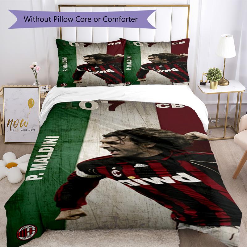 Ac Milan Bedding Set Breathable Duvet Cover With Pillowcases Home Decoration Birthday Gift