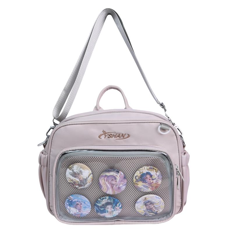 

Студенческий школьный рюкзак Многофункциональная двухцелевая сумка через плечо Женский рюкзак серый