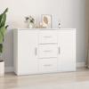 vidaXL Sideboard White 91x29.5x65 Cm Particleboard