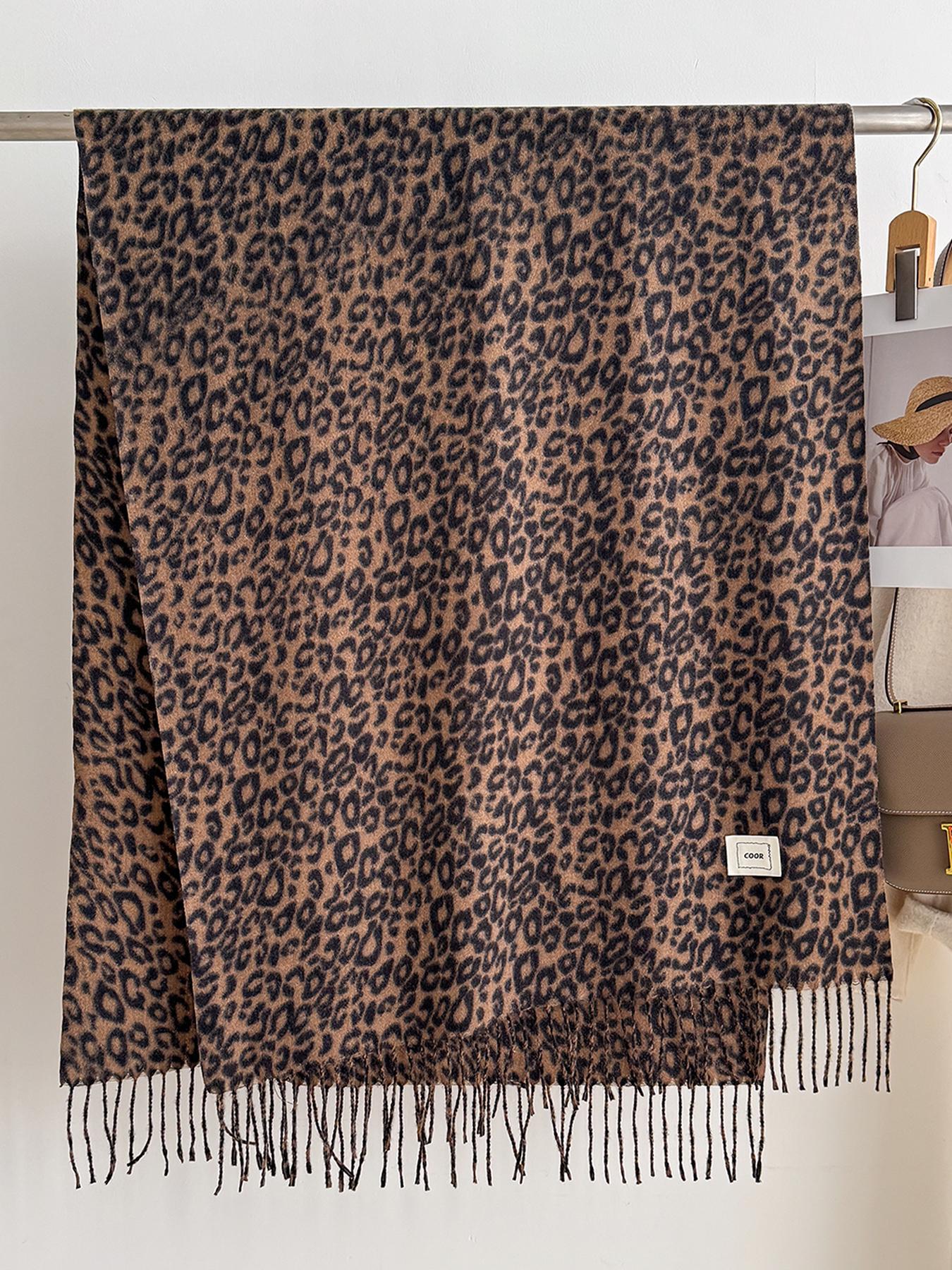 

Luxury Women s Fashion Brand Leopard Print Scarf - New Warm Autumn Winter Pashmina Shawl Bufanda Femme кавовий