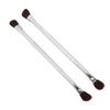 2pcs Double Ended Eyeshadow Brush Set Silver Makeup Soft Fiber Hair Nose Contour Brush Cosmetic Tool