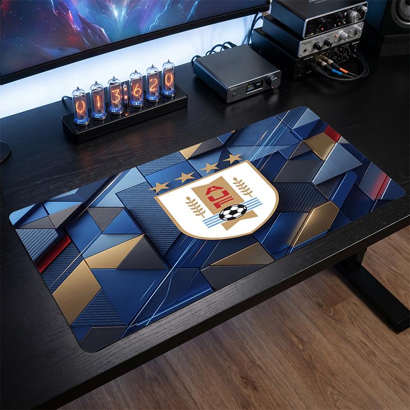 Uruguay Football Crest Mouse Pad, Extended Non Slip Rubber Desk Mat for Gaming Office Laptop Fan Gift