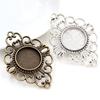10pcs 18mm Inner Size Alloy Pendant Cabochons Blank Base Setting Bezel Tray DIY Jewelry Making Accessories Findings for Necklace