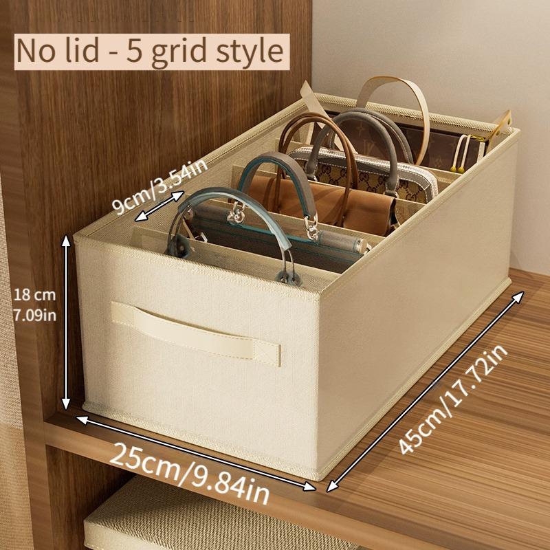 

1pc Bag-in-Bag Organizer, Storage Box for Handbags with Compartments – Space-Saving Dustproof Protective Bag Holder and Shelf