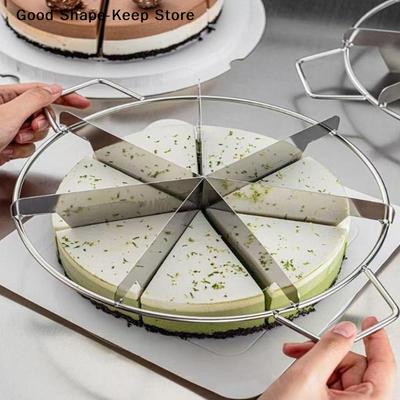 Edelstahl Gebäckportionsmarkierer Pizza Kuchenteiler Gleichmäßige 4-10 Stücke Kuchenportionsschneider Backwerkzeuge Küche Kuchenschneider Schneider