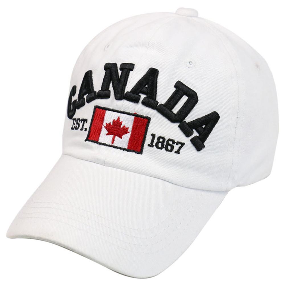 New Arrival Cotton Gorras Canada Baseball CapBA378 Flag Of Canada Hat Snapback Adjuatable Mens Baseball Caps Brand New For Adult
