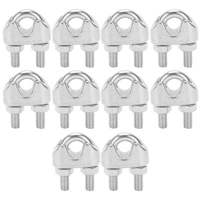10 piezas 5/16 Pulgada M8 Acero Inoxidable Cable de Acero Clip Abrazadera Perno en U Sujetador de Sillín