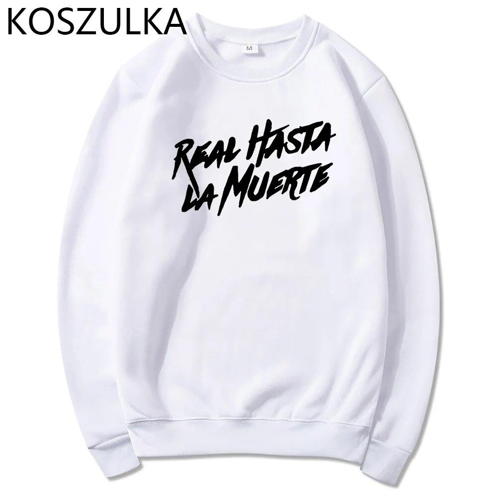 2022 New Kpop Anuel AA Print Hoodie Women Anime Harajuku Real To Death Hoodies Unisex Moletom Sweatshirt Pullovers Sudadera