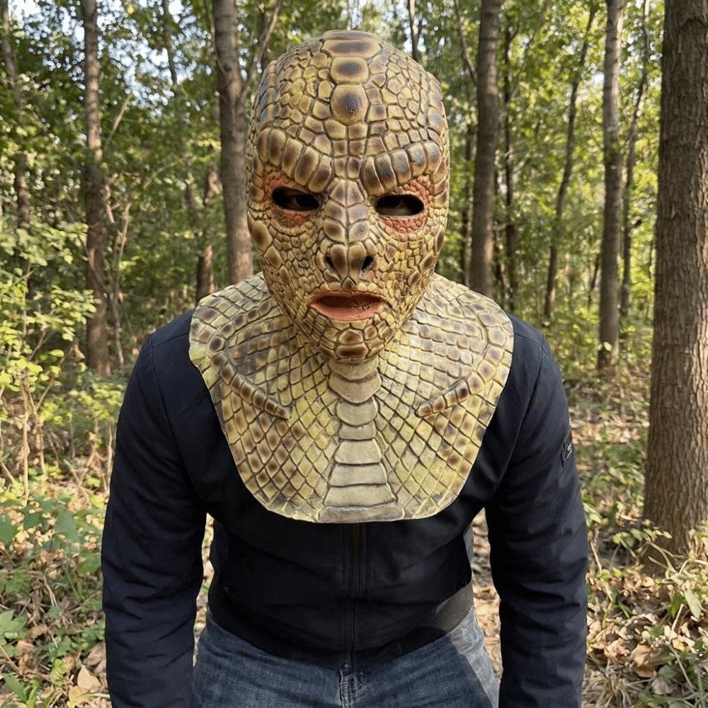 Scary Snake Monster Mask Realistic Halloween Cosplay Party Mask Full Face Mask  Theme Party