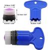 4Pcs(2 Set) M16.5 Faucet Aerator with Key Removal Wrench Tool, Bathroom Water Faucet Aerator Adapter Replacement Parts Water Flow Restrictor for