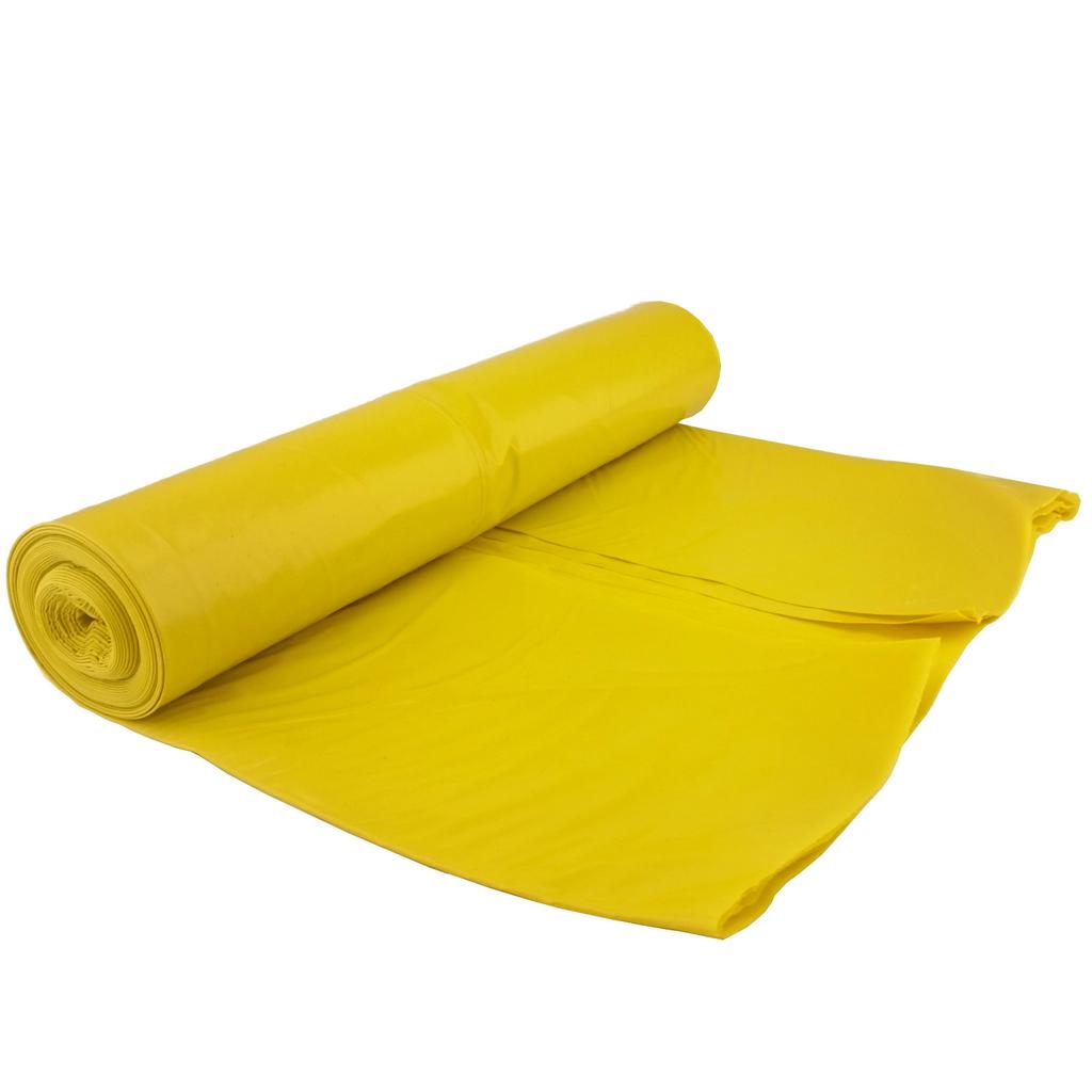 Garbage Bags Thick 80 Microns Durable Roll 15 Pcs Yellow 120L
