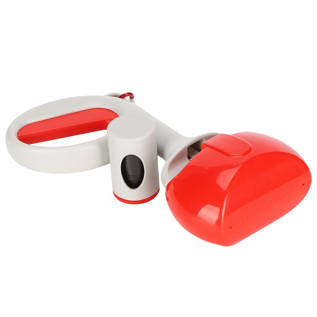 Haustiertoilette Aufheber Hund Katze Kot Aufheber mit Hochfesten Materialien und Langlebigen FedernKlein Rot