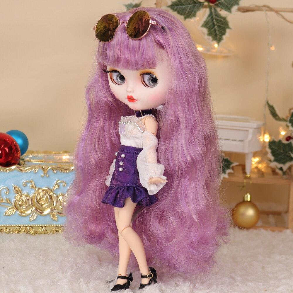 Outfits For ICY DBS Blyth Doll Rock Bunny Idol Dress With Glasses Fashion Suit 1/6 BJD Ob24 Cosplay Anime Girl