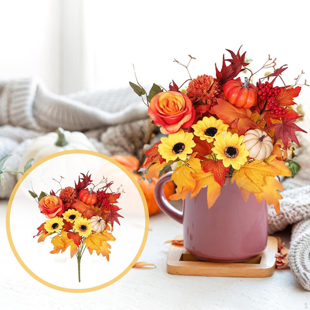 Herbst Künstlicher Blumenstrauß Herbstliches Blumengesteck Künstlich für Party