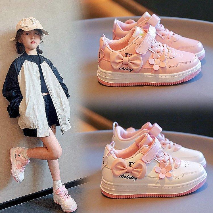 Girls' Shoes New Children's Comfortable Breathable Board Shoes Casual Shoes Spring, Autumn and Autumn Middle-aged Children's Little Girl Shoes Kor