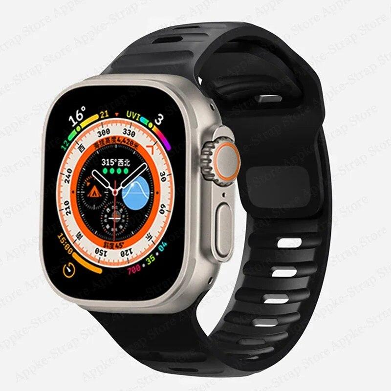 Silikonový řemínek pro Apple Watch Band ultra 2 49mm correa Náramek pro iwatch 9 8 7 6 5 SE 4 3 2 1 44 mm 40 mm 41 mm 45 mm 38 mm 42 mm řemínek k hodinkám
