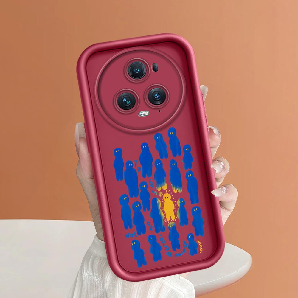 

Мягкий силиконовый квадратный чехол с рисунком лестницы для телефона, полное покрытие, противоударный защитный резиновый чехол для камеры для Huawei Honor Huawei P50 Pro темно-красного