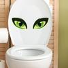 Luminous Green Eyes Bathroom Toilet Home Background Beautification Sticker