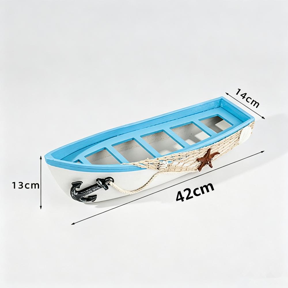 Nordic Vintage Wooden Boat Model Handmade Craft Ship Home Decor Living Room Table Centerpiece Creative Gift Room Decoration