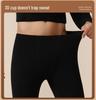 Men's and Women's Fleece-lined Crew Neck Warm Underwear Set: Heat-generating, Cold-proof, Pure Cotton for Autumn.