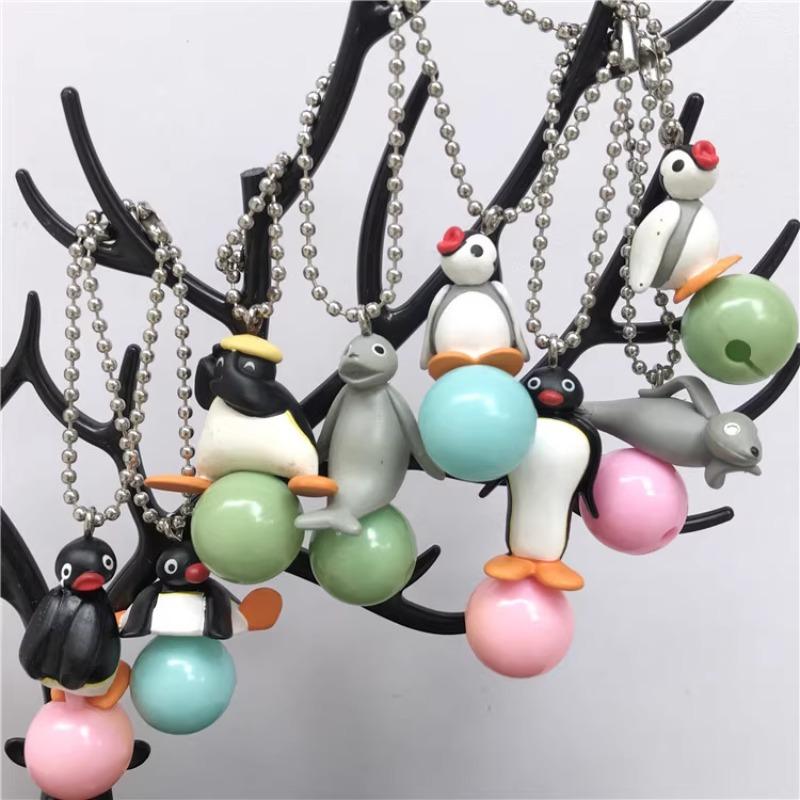 YUJIN Penguin Family Capsule Toys Genuine  PINGU Cute Colourful Candy Snack Bag Food Play  Aromatherapy Keychain