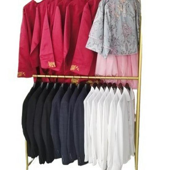 Double-Layer Floor Display Rack for Wedding Dresses
