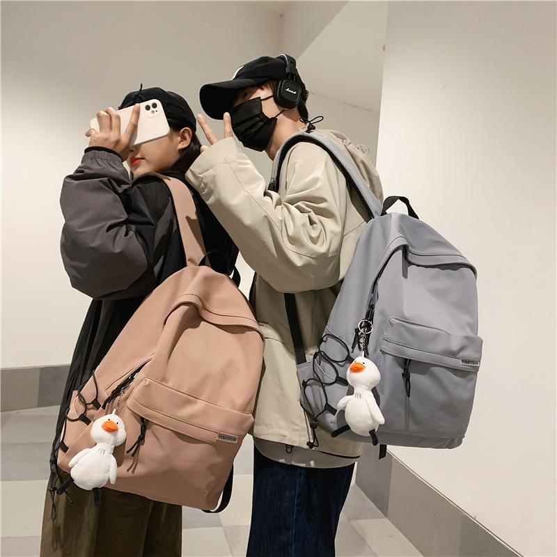 New Schoolbag Women's Simple High School Junior High School Backpack Men's Casual Backpack Dirt-resistant Large-capacity Cross-border