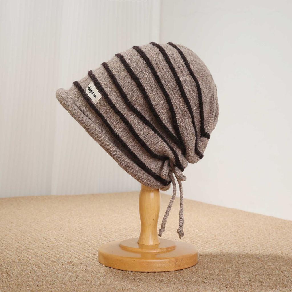 Striped straps stacked hat summer hat women's seaside vacation sun protection hat sun hat show face small cold hat
