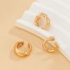 3Pcs/Set Delicate Vintage Clip Earrings for Women Trendy Creative C Ear Cuff Non-Piercing Earring Jewelry Gift Wed Accessories