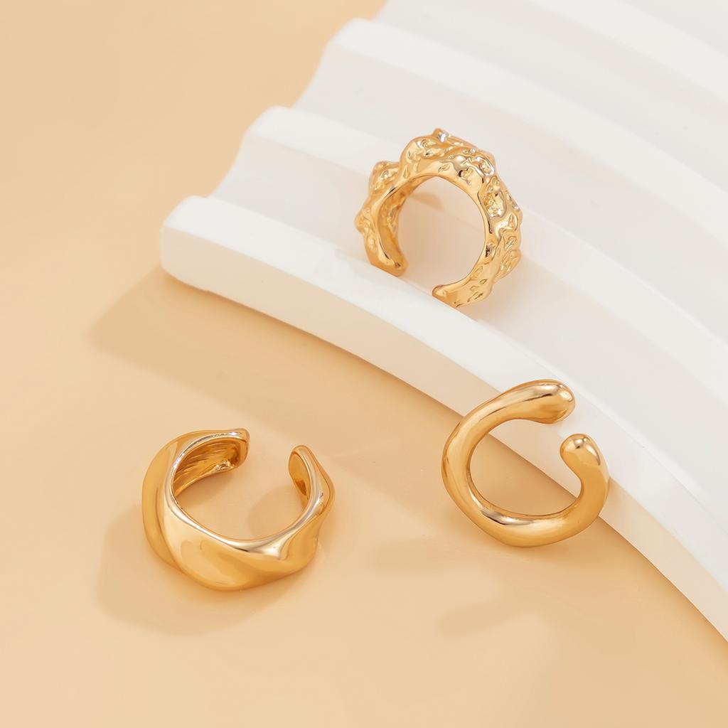 3Pcs/Set Delicate Vintage Clip Earrings for Women Trendy Creative C Ear Cuff Non-Piercing Earring Jewelry Gift Wed Accessories