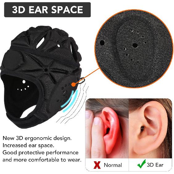 Soft Shell Helmet Flag Football 7v7 Rugby Headgear Scrum Cap Soccer Headguard for Adult Youth Kids