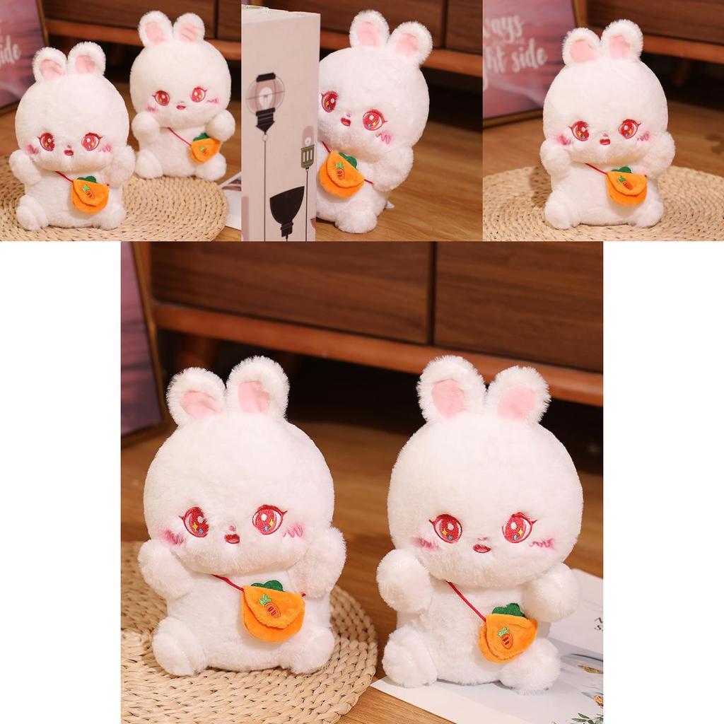Cute White Bunny Plush Toy With Cartoon Rabbit Design For Kid And Collectors