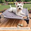 Breathable Mesh Elevated Dog Bed Chew Proof Metal Frame Portable Dog Cot Bed Moisture-proof Cooling Raised Pet Cot House