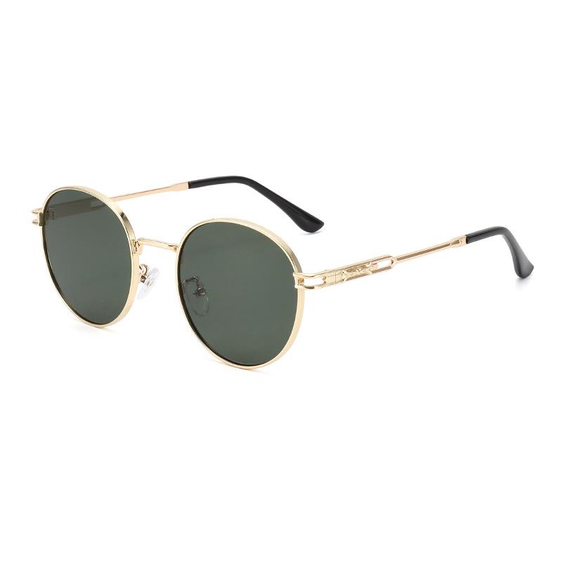 Retro Fashion Round Metal Unisex Sunglasses For Outdoor Travel