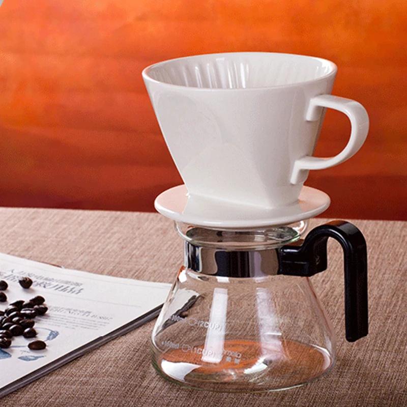

Reusable coffee filter cup ceramic coffee filter hand brewed coffee drip filter funnel durable coffee accessories Serves 1-2 people светло-серый