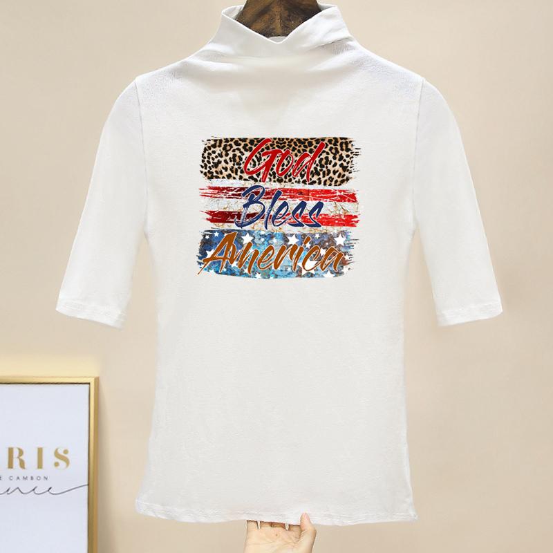 Letter Patches God Bless America T-Shirt Parches Ropa Heat Press Appliqued Diy Hoodies Clothes Stickers Diy Accessories Patch