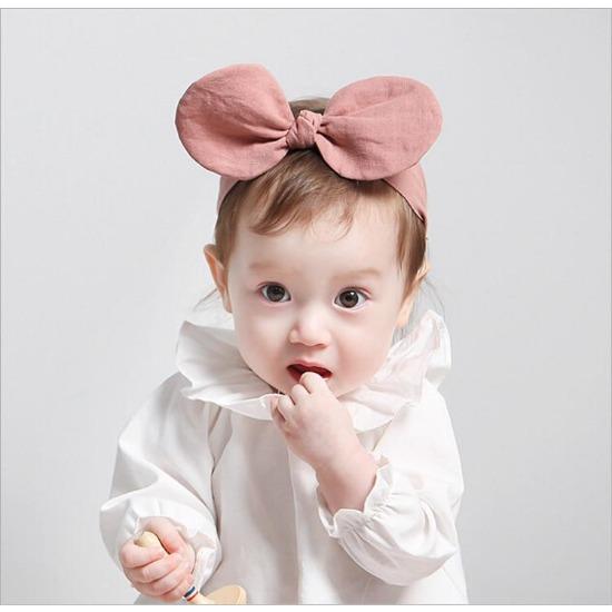 Kawaii Flower Headband Rabbit Ears Turban Headband Baby Girls Kids Hair Bows Head Bands Accessories for Children Headdress